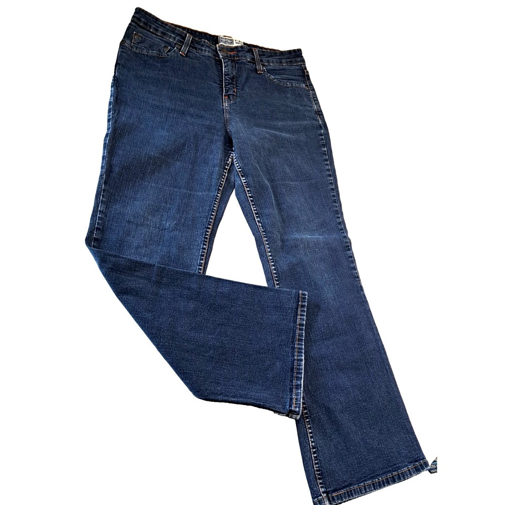 Levi Strauss Signature At Waist Bootcut Jeans‎ Womens10 Short Blue